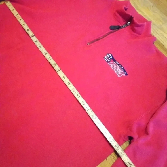 Vintage 90s St Louis Blues Cardinals 1/4 Zip Pullover Sweatshirt / Jacket - Picture 4 of 7